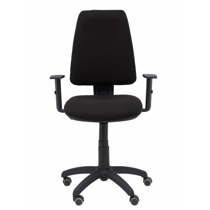 SILLA ELCHE CP BALI BRAZOS REGULABLES RUEDAS DE PARQUET NEGRO 14CPBALI840B10RP