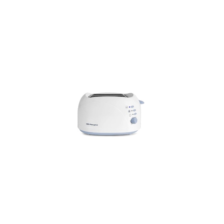 TOSTADOR DE PAN ORBEGOZO 750W 2 RANURAS SUPERIORES CALIENTA PANECILLOS FUNCIÍ“N DESCONGELADOR AUTOAPAGADO BLANCO TOS TO-3010