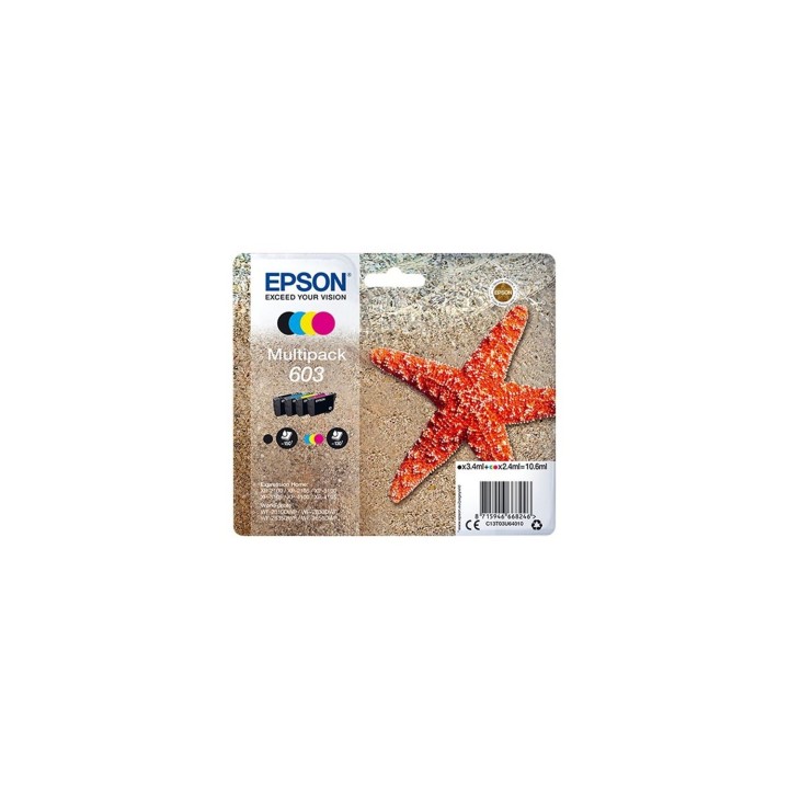 CARTUCHO EPSON 603 MULTIPACK NEGRO AMARILLO CIAN MAGENTA C13T03U64010
