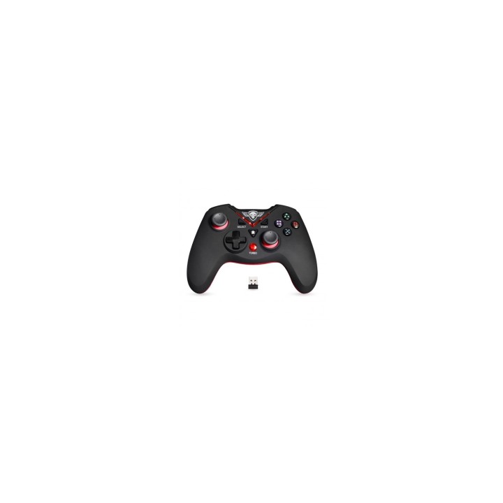 SPIRIT OF GAMER XGP GAMEPAD INALAMBRICO 2.4GHZ VIBRACION RECEPTOR NANO PC PS3 NEGRO ROJO SOG-RFXGP