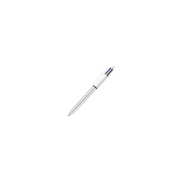 BOLIGRAFO BIC 4 COLORES SHINE PUNTA 1MM BLANCO 919380