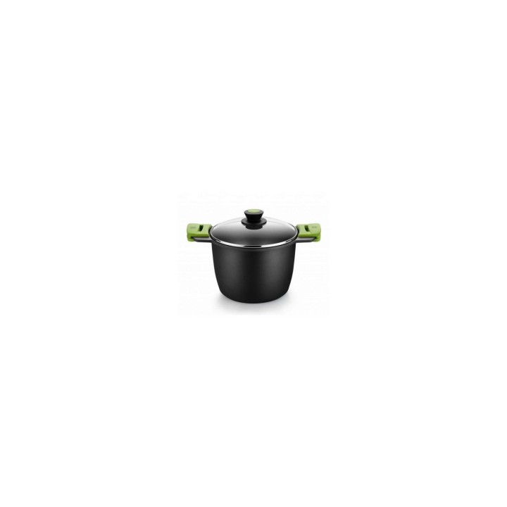 OLLA ALTA PRIOR BRA 4.1L ESPESOR 5.5MM ALUMINIO FUNDIDO TEFLON ANTIADHERENTE ASAS DE SILICONA A403920