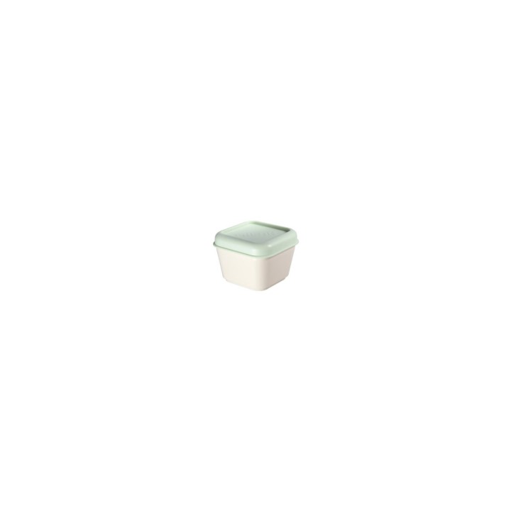 TAPER CUADRADO MILAN CAPACIDAD 0.33L APTO PARA MICROONDAS CONGELADOR ESQUINAS REDONDEADAS EXTERIOR MATE TAPA VERDE 085111GR