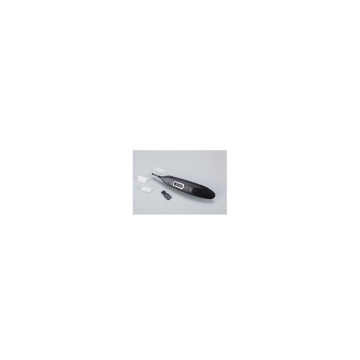 CORTAPELOS PERFILADOR JATA CUCHILLA ACERO INOXIDABLE ESPECIAL NARIZ OREJAS CEJAS 2 ACCESORIOS NEGRO CN15B