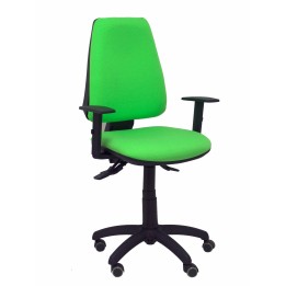 SILLA ELCHE S BALI PISTACHO BRAZOS REGULABLES RUEDAS DE PARQUET VERDE 14SBALI22B10