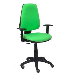 SILLA ELCHE CP BALI BRAZOS REGULABLES RUEDAS DE PARQUET VERDE PISTACHO 14CPBALI22B10RP