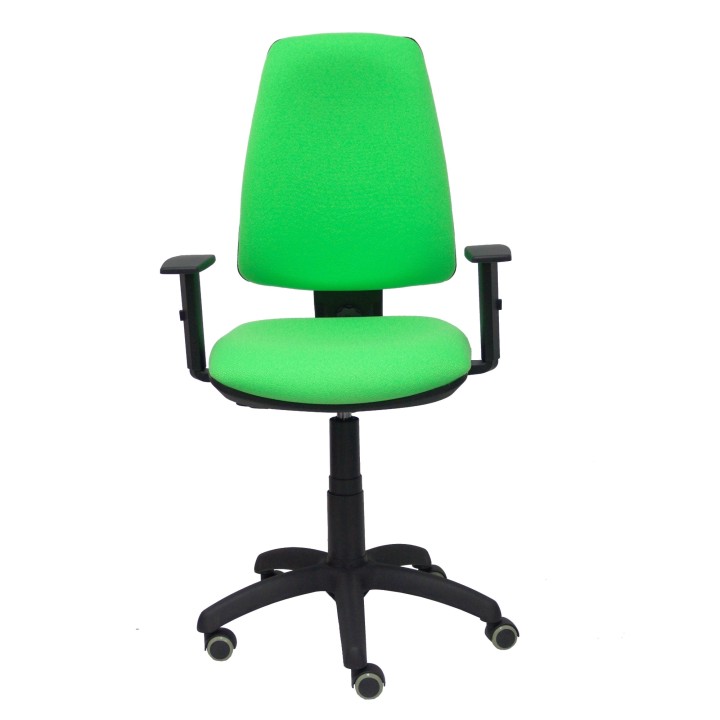 SILLA ELCHE CP BALI BRAZOS REGULABLES RUEDAS DE PARQUET VERDE PISTACHO 14CPBALI22B10RP