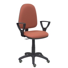 SILLA AYNA BALI BRAZOS FIJOS RUEDAS DE PARQUET MARRON 04CPBALI363BGOLFRP