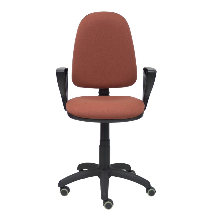 SILLA AYNA BALI BRAZOS FIJOS RUEDAS DE PARQUET MARRON 04CPBALI363BGOLFRP