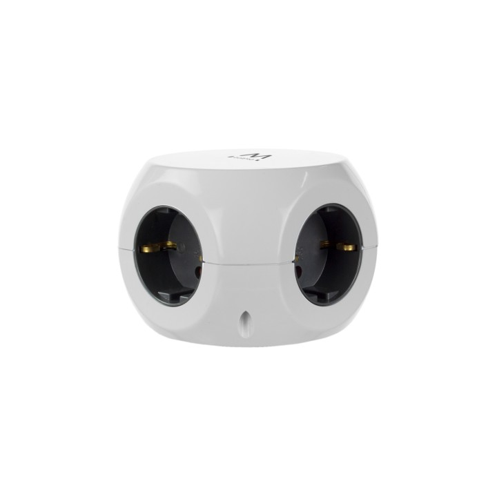 REGLETA EWENT EW3939 CUBO 3 TOMAS 3 PTOS USB BLANCO EW3939