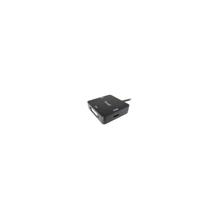 ADAPTADOR EQUIP MINI DISPLAYPORT A THUNDERBOLT A HDMI DVI VGA NEGRO 133439