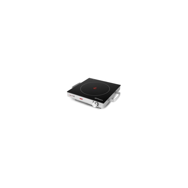 PLACA VITROCERAMICA ORBEGOZO PCE 5000 2000W Í˜205MM TERMOSTATO REGULABLE CUERPO ACERO INOX SUPERFICIE CRISTAL TEMPLADO 16798