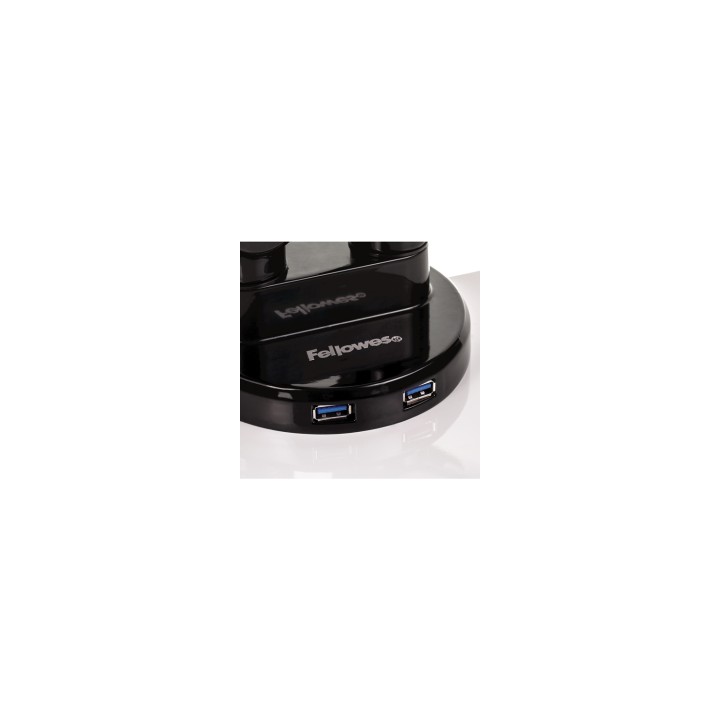 FELLOWES 8043301 BRAZO PARA MONITOR PLATINUM SERIES 2PUERTOS USB NEGRO