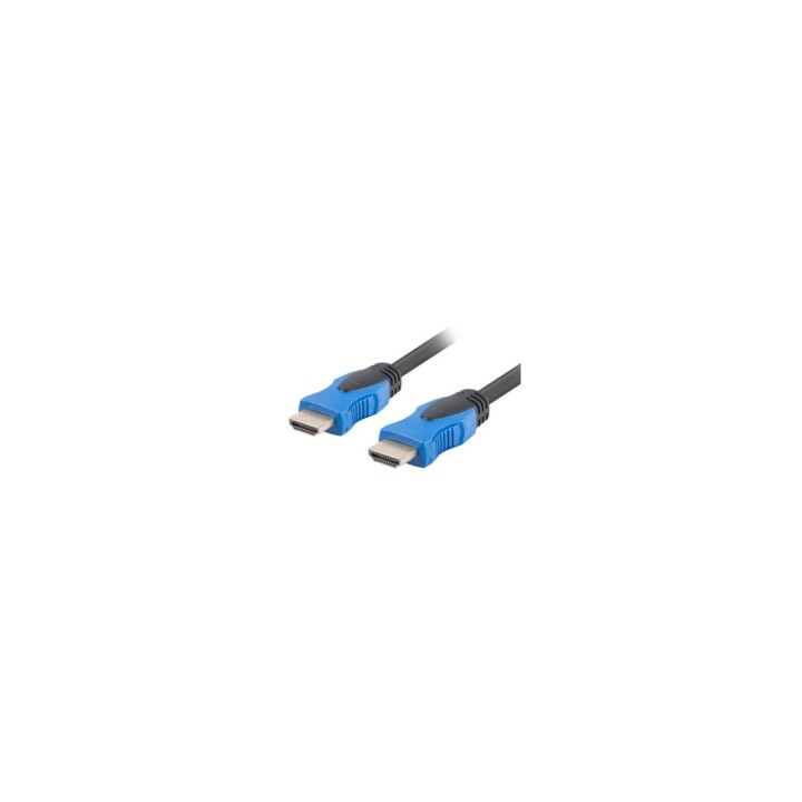 CABLE LANBERG HDMI MACHO A HDMI MACHO CHAPADOS EN ORO 20M NEGRO CA-HDMI-20CU-0200-BK