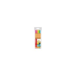 STABILO POINT 88 ESTUCHE DE 6 ROTULADORES COLORES NEON PUNTA 0.4MM 88/6-1
