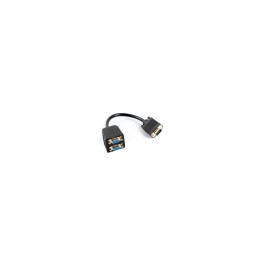 SPLITTER LANBERG VGA MACHO A 2X VGA HEMBRA NEGRO 20CM AD-0020-BK