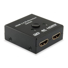 SWITCH EQUIP SELECTOR HDMI BIDIRECIONAL EQUIP 2 ENTRADAS 1 SALIDA A 1 ENTRADA 2 SALIDAS NEGRO 332723