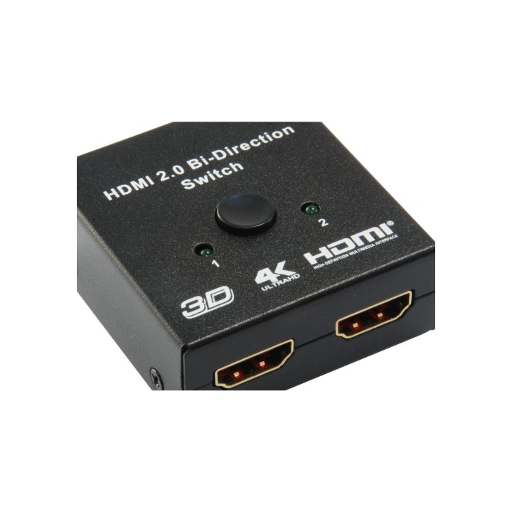 SWITCH EQUIP SELECTOR HDMI BIDIRECIONAL EQUIP 2 ENTRADAS 1 SALIDA A 1 ENTRADA 2 SALIDAS NEGRO 332723