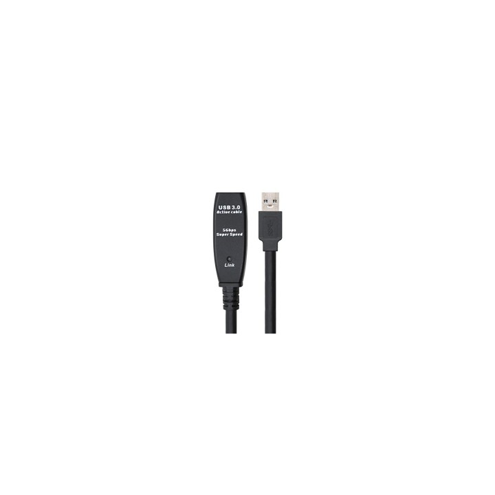 CABLE NANOCABLE USB 3.0 USB TIPO-A MACHO A USB TIPO-A HEMBRA PROLONGADOR AMPLIFICADOR 5M NEGRO 10.01.0311
