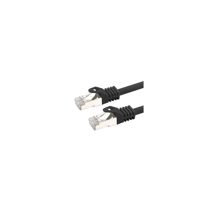 LATIGUILLO APANTALLADO EQUIP S/FTP CATEGORIA 6 HF 7.5M NEGRO 605595