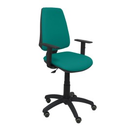 SILLA ELCHE CP BALI BRAZOS REGULABLES RUEDAS DE PARQUET VERDE CLARO 14CPBALI39B10RP