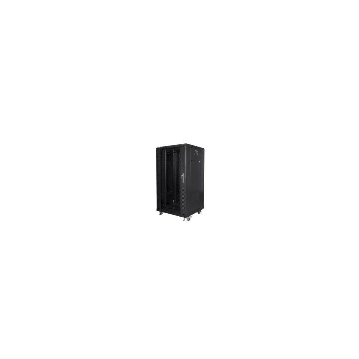 ARMARIO RACK LANBERG 19P 22U IP20 HASTA 800KG DE CARGA ACCESORIOS MONTAJE INCLUYE RUEDAS NEGRO FF01-6622-12B
