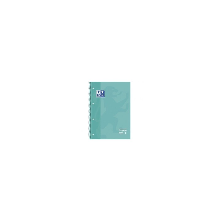 LIBRETA OXFORD ESPIRAL A4+ TAPA EXTRADURA 80 HOJAS 4 TALADROS VERDE MENTA 400040983