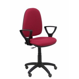 SILLA AYNA BALI BRAZOS FIJOS RUEDAS DE PARQUET GRANATE 04CPBALI933BGOLFRP