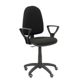 SILLA AYNA BALI BRAZOS FIJOS RUEDAS DE PARQUET NEGRO 04CPBALI840BGOLFRP
