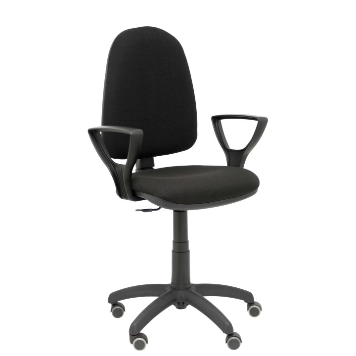 SILLA AYNA BALI BRAZOS FIJOS RUEDAS DE PARQUET NEGRO 04CPBALI840BGOLFRP