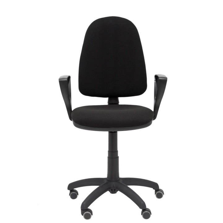 SILLA AYNA BALI BRAZOS FIJOS RUEDAS DE PARQUET NEGRO 04CPBALI840BGOLFRP