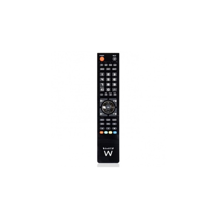 MANDO A DISTANCIA UNIVERSAL EWENT TV 4 EN 1 PROGRAMABLE POR CABLE NEGRO EW1570