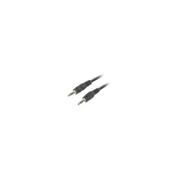 CABLE LANBERG AUDIO ESTEREO MINI JACK 3.5MM MACHO A MINI JACK 3.5MM MACHO 1.2M NEGRO CA-MJMJ-10CC-0012-BK