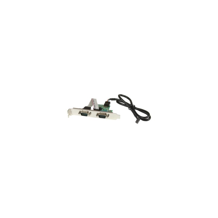 StarTech.com Adaptador Plaqueta Bracket de Placa Base Interna USB a 2 Puertos Serie DB9 RS232