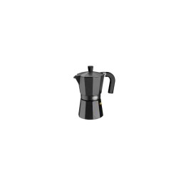 CAFETERA MONIX VITRO NOIR CAPACIDAD 3 TAZAS ALUMINIO CON RECUBRIMIENTO ANTIADHERENTE MANGO ERGONOMICO EXTERIOR MATE INTERIOR