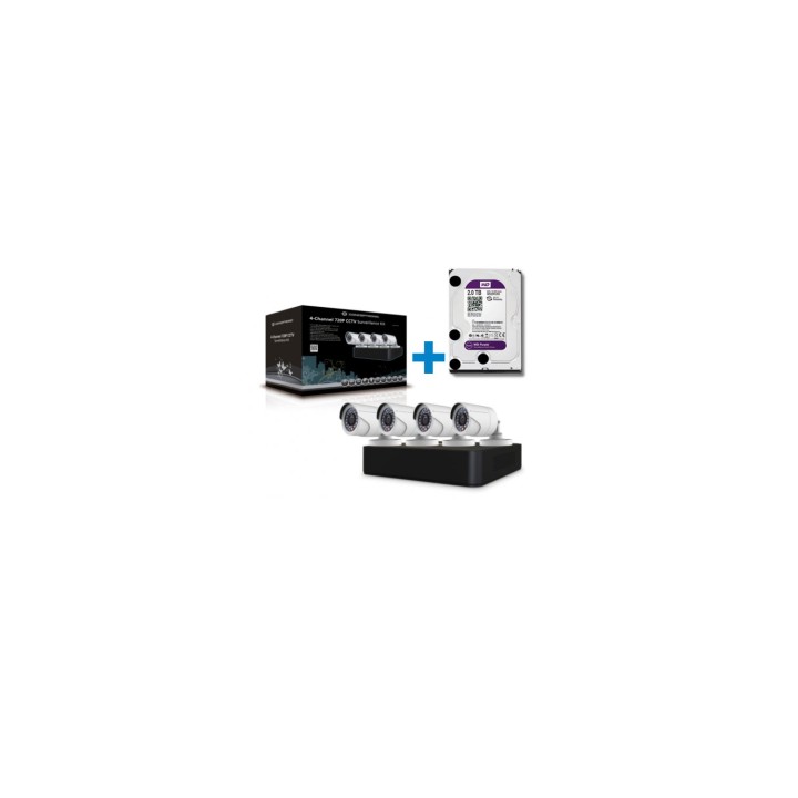 LEVEL ONE DSK-4001 KIT VIDEOVIGILANCIA 720P 8 CANALES 4 CAMARAS DSK-8001