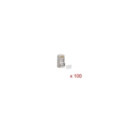 CONECTOR DE RED RJ45 LANBERG PARA CABLEADO FTP CAT6 BOLSA DE 100 UNIDADES PLS-6000