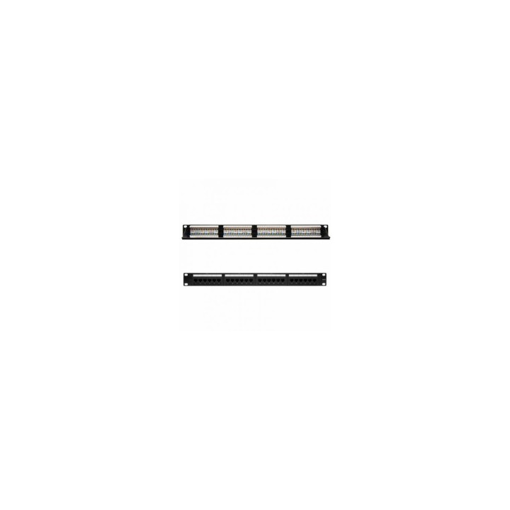 NANOCABLE 10.21.3124 PATCH PANEL 24 PUERTOS 19P 1U PARA RJ45 CAT6 DUAL IDC