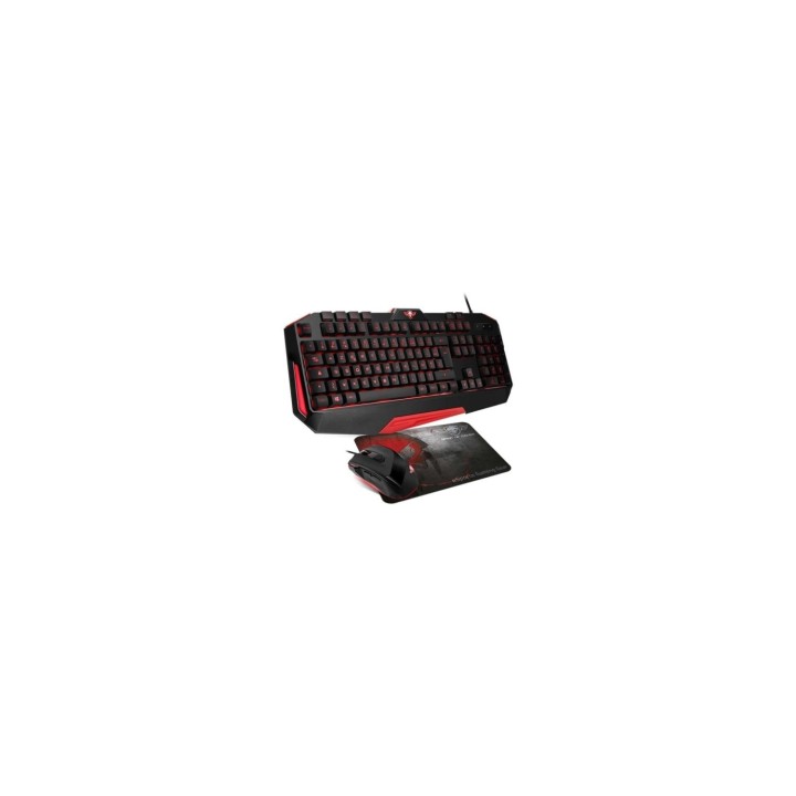 SPIRIT OF GAMER PRO-MK3 PACK TECLADO RETROILUMINACION LED USB + RATON 3200DPI ALFOMBRILLA SKULL SPIRIT SOG-3IN1-ES