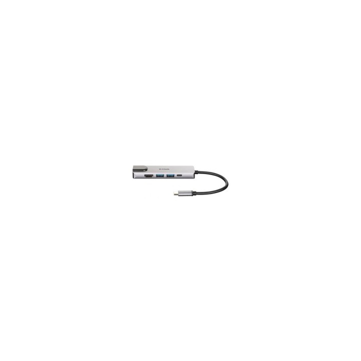 HUB D-LINK USB TIPO-C 5 EN 1 2XUSB 3.0 1XUSB TIPO-C 1XHDMI 1XRJ45 PLUG AND PLAY DUB-M520