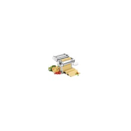 MAQUINA MOTORIZABLE PARA HACER PASTA LAICA RODILLO DE CORTE DOBLE INTERCAMBIABLE CUERPO DE ACERO PM2000