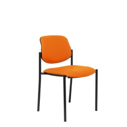 SILLA FIJA VILLALGORDO CHASIS NEGRO SIMILPIEL NARANJA 27NSPNA