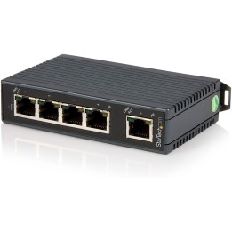 StarTech.com Switch Conmutador Industrial Ethernet de 5 Puertos RJ45 de Montaje en Carril DIN - Negro