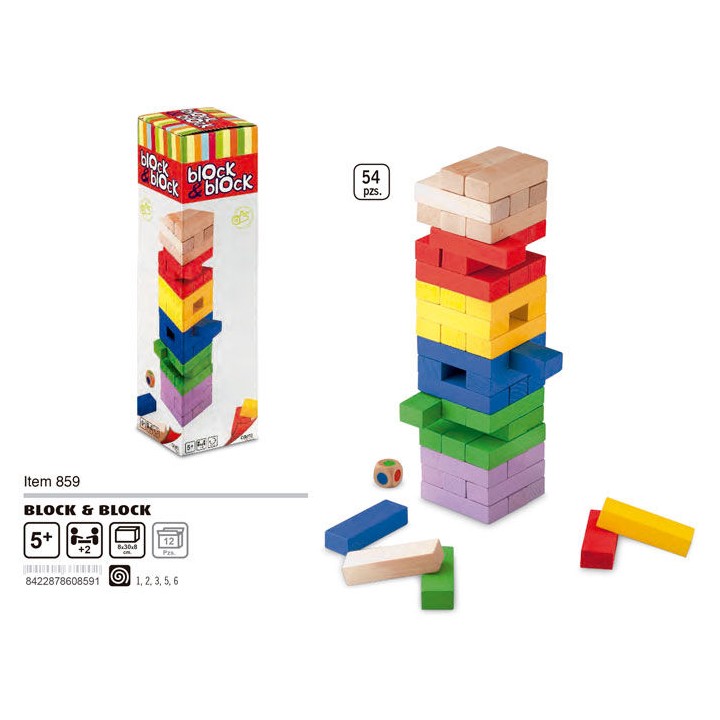 Juego Block & Block colores 54pz