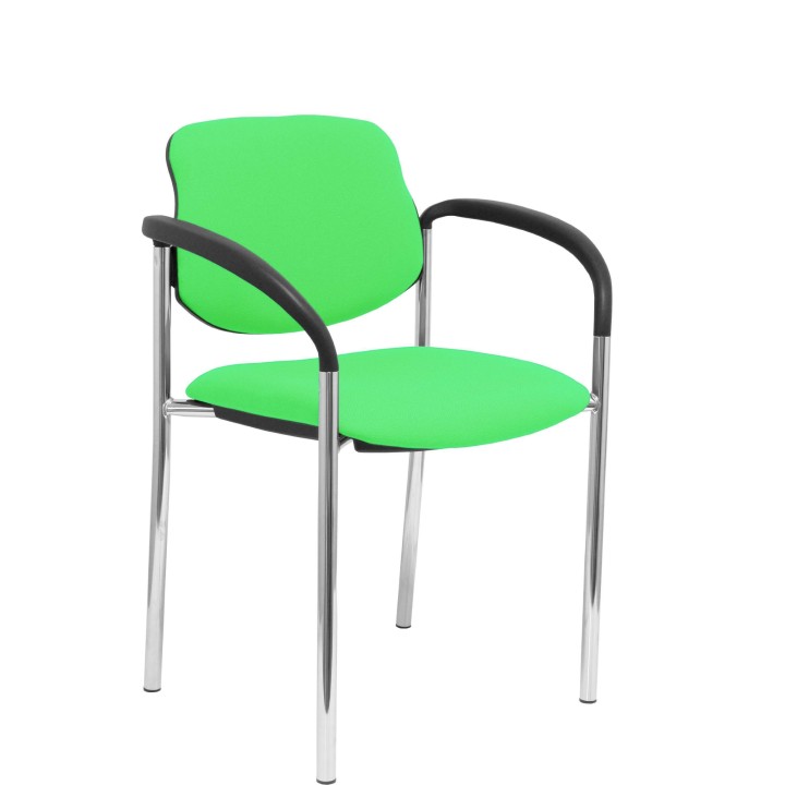 SILLA FIJA VILLALGORDO CHASIS BRAZOS CROMO BALI VERDE 27CRBALI22CB
