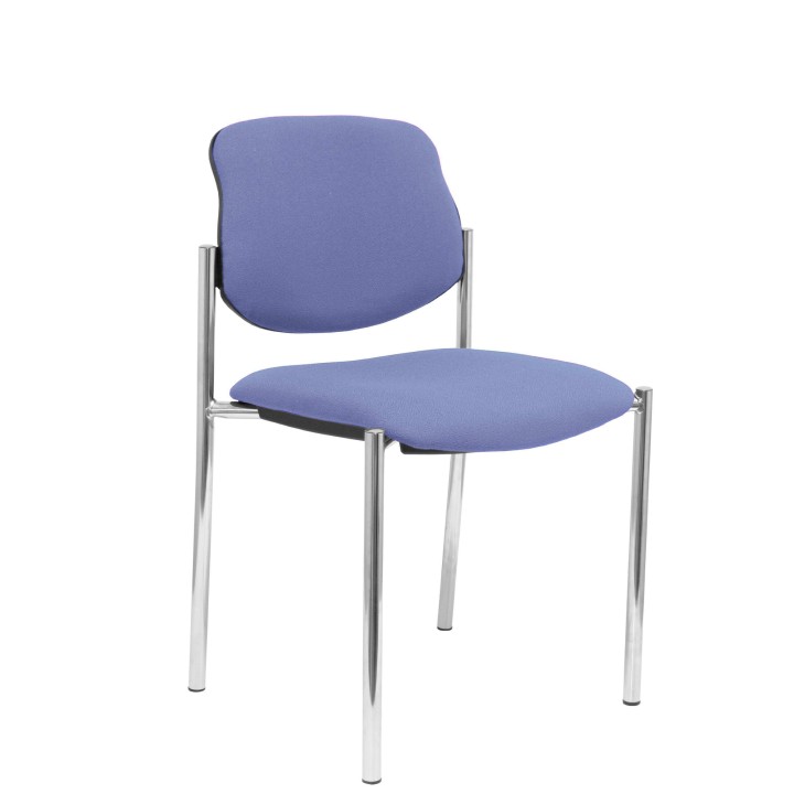 SILLA FIJA VILLALGORDO CHASIS CROMO BALI AZUL 27CRBALI261