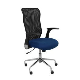 SILLA MINAYA RESPALDO MALLA NEGRO ASIENTO BALI AZUL MARINO 4031BALI200