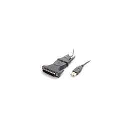 StarTech.com Cable Adaptador de 0.9m USB a Serie Serial DB9 DB25 RS232 - 0.9m Negro