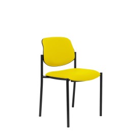 SILLA FIJA VILLALDIEGO CHASIS NEGRO SIMILPIEL AMARILLO 27NSPAM