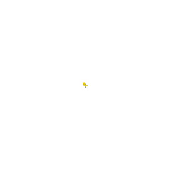 SILLA FIJA VILLALDIEGO CHASIS NEGRO SIMILPIEL AMARILLO 27NSPAM